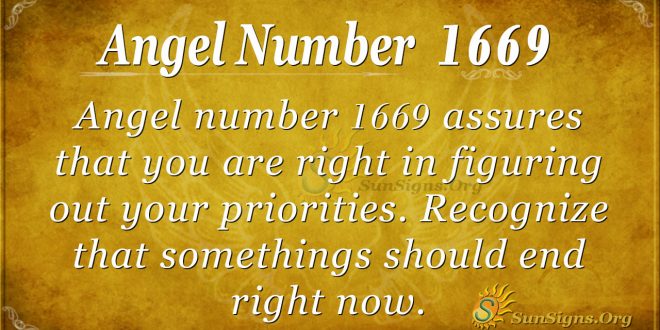 Angel Number 1669