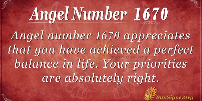 Angel Number 1670