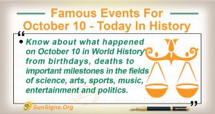 Famous Events For October 10
