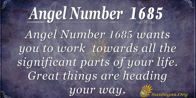 Angel Number 1685