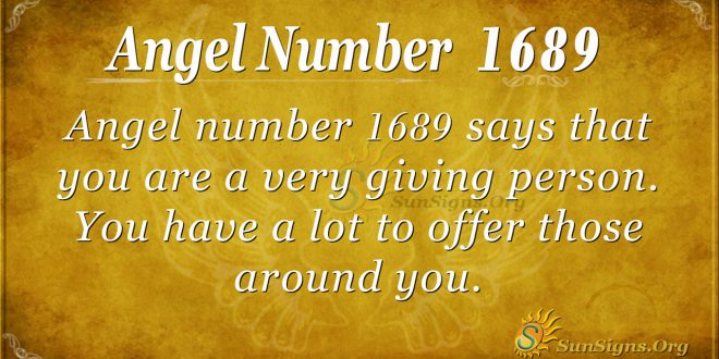 Angel Number 1689