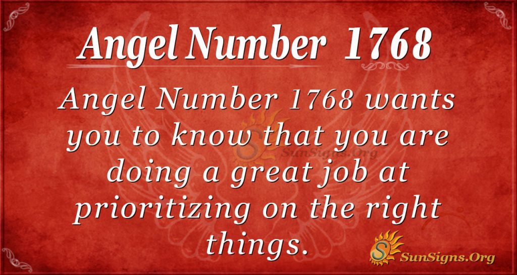Angel Number 1768