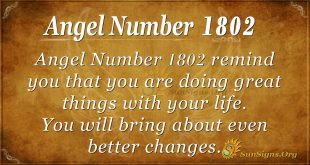 Angel Number 1802