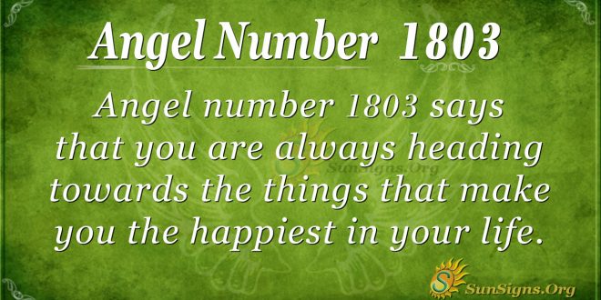 Angel Number 1803
