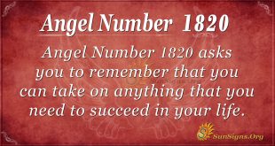 Angel Number 1820