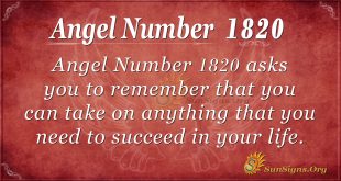 Angel Number 1820