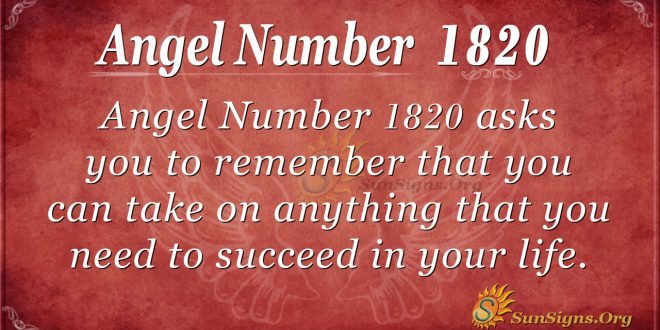 Angel Number 1820