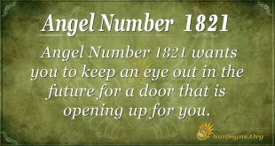 Angel Number 1821