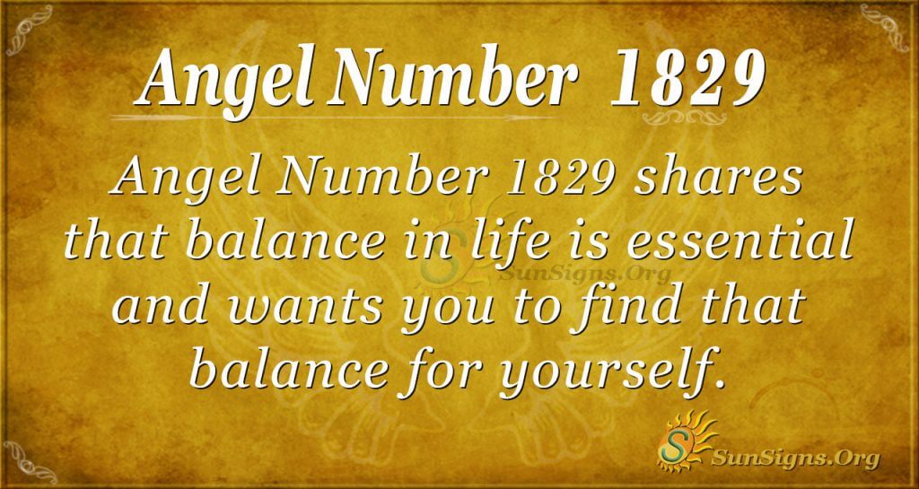 Angel Number 1829