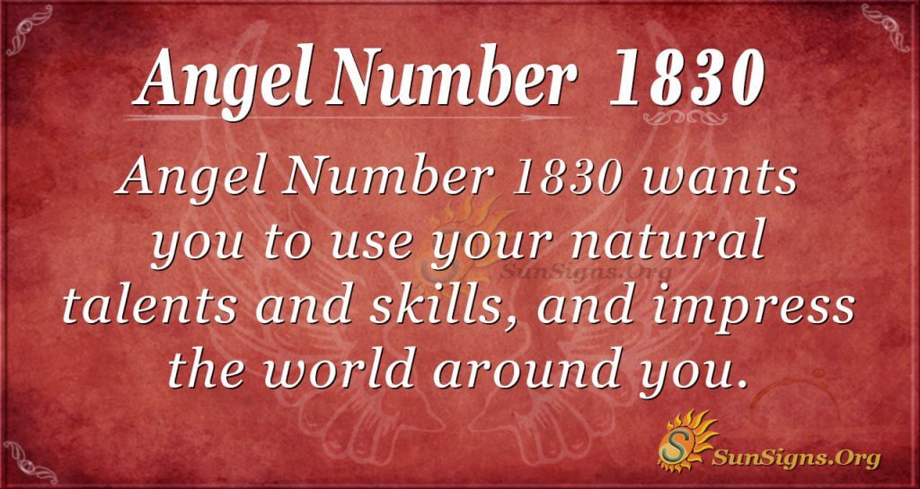 Angel Number 1830