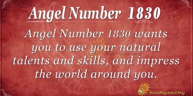 Angel Number 1830