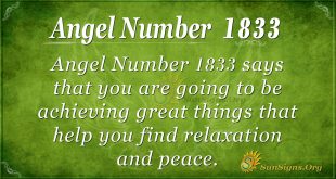Angel Number 1833