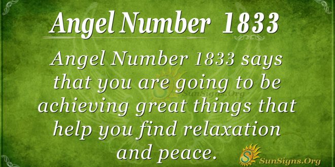 Angel Number 1833