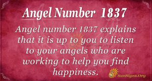 Angel Number 1837