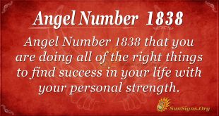 Angel Number 1838