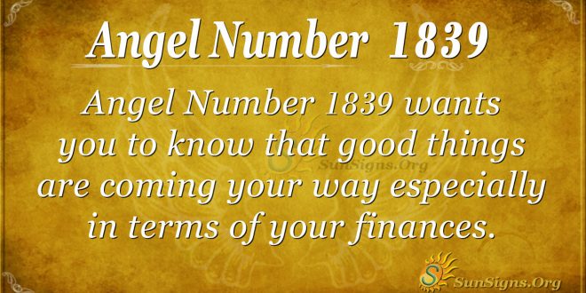 Angel Number 1839