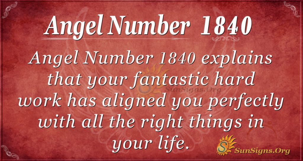Angel Number 1840
