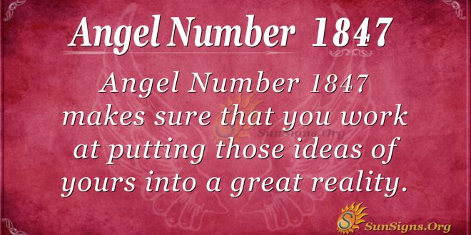 Angel Number 1847