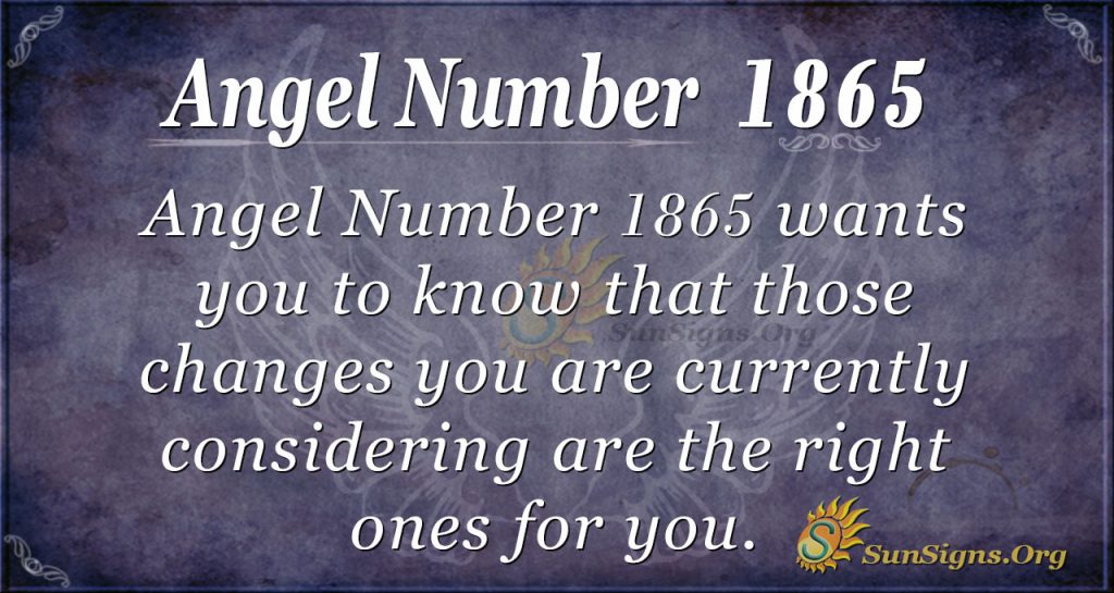 Angel Number 1865