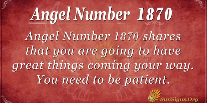 Angel Number 1870