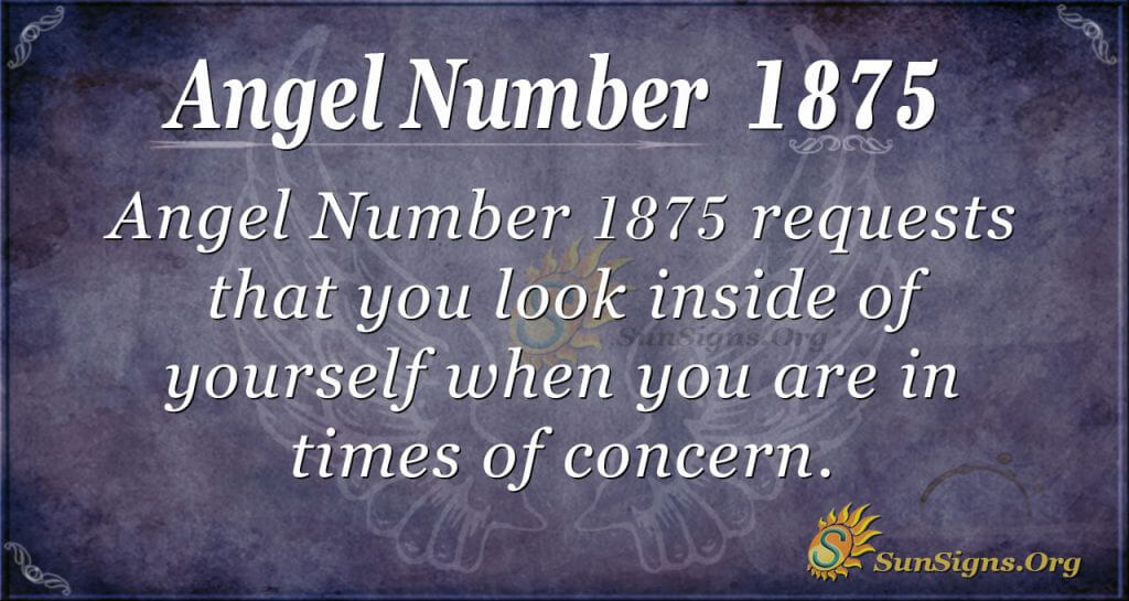 Angel number 1875