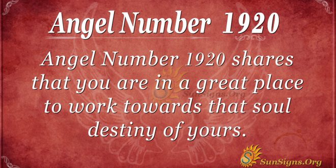 Angel Number 1920