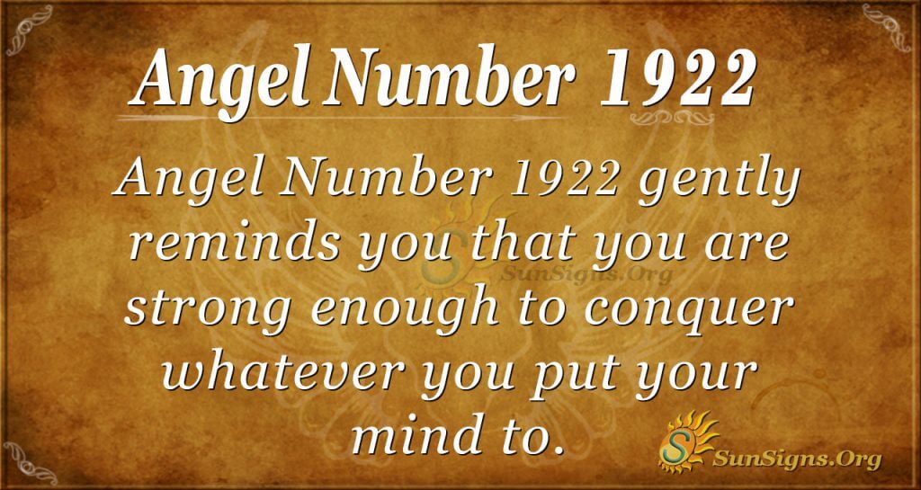 Angel Number 1922