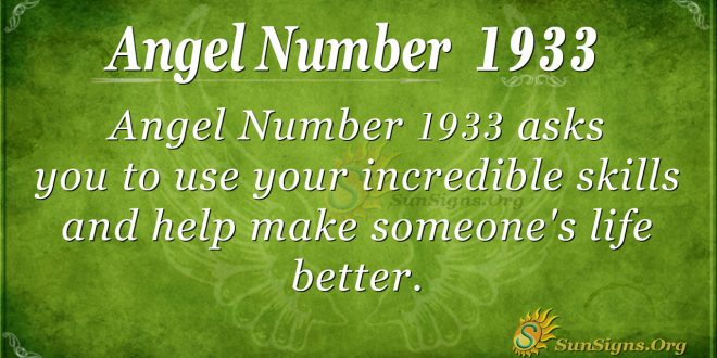 Angel Number 1933