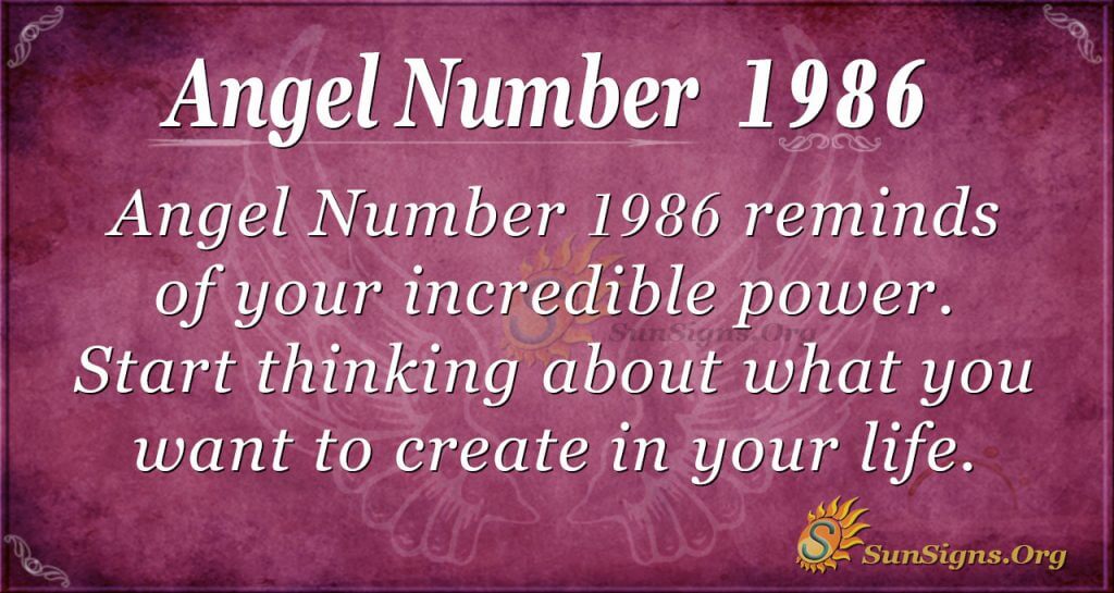 Angel Number 1986