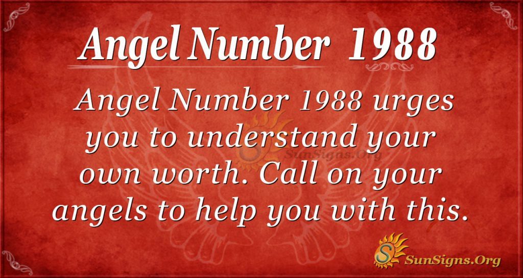 Angel Number 1988 Meaning You Are Special  SunSigns Org