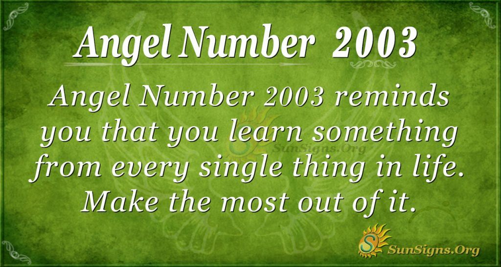 Angel nummber 2003