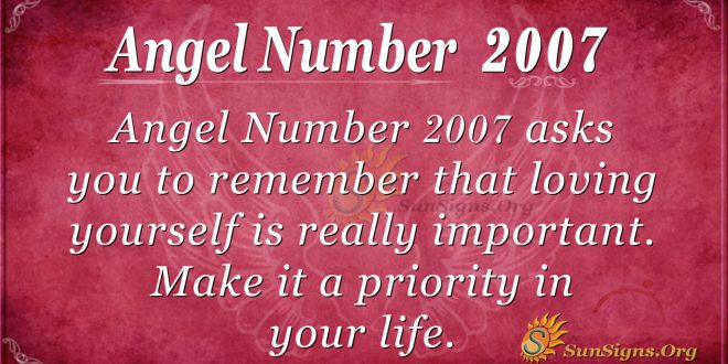 Angel Number 2007