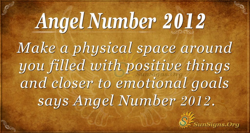 Angel Number 2012