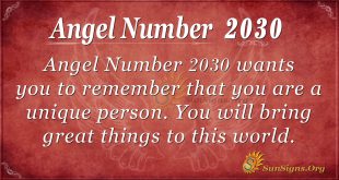 Angel Number 2030