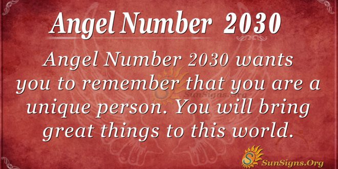 Angel Number 2030