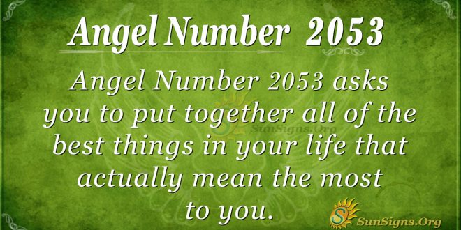Angel Number 2053