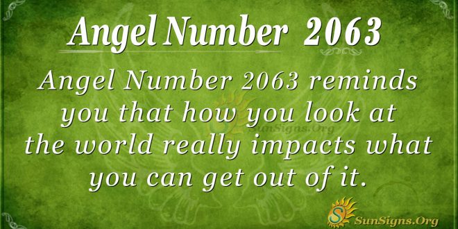 Angel Number 2063