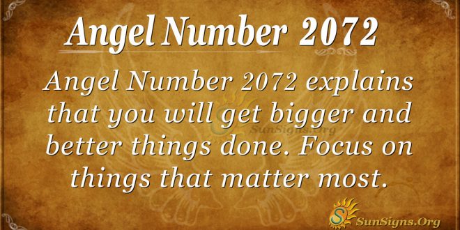 Angel Number 2072