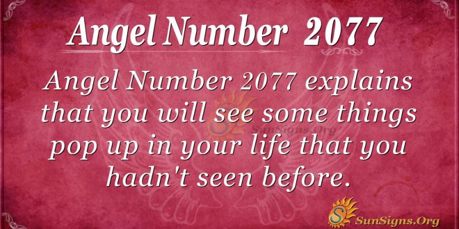 Angel Number 2077