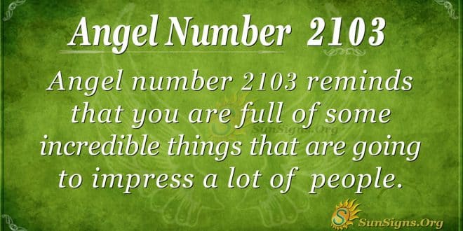 Angel Number 2103