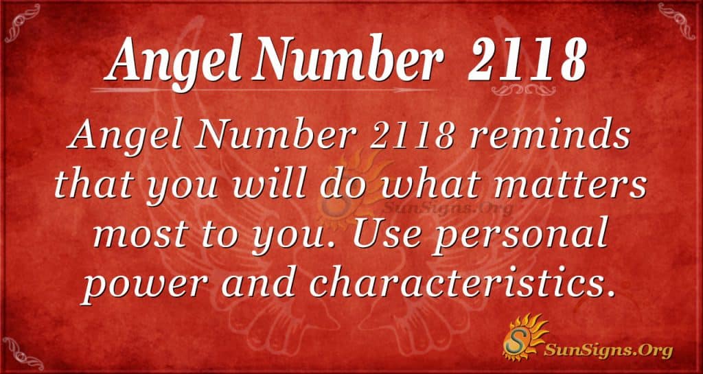 Angel number 2118