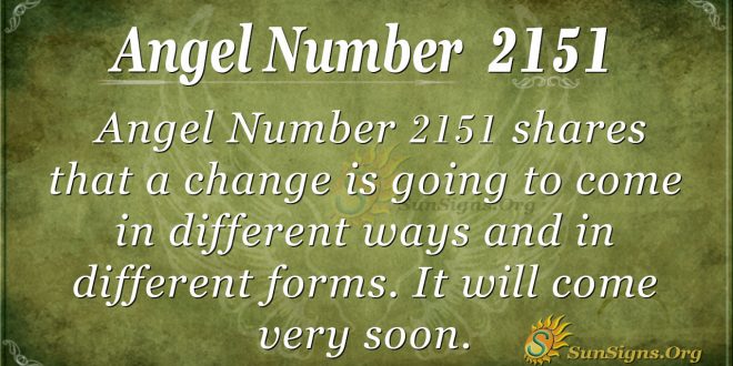 Angel Number 2151