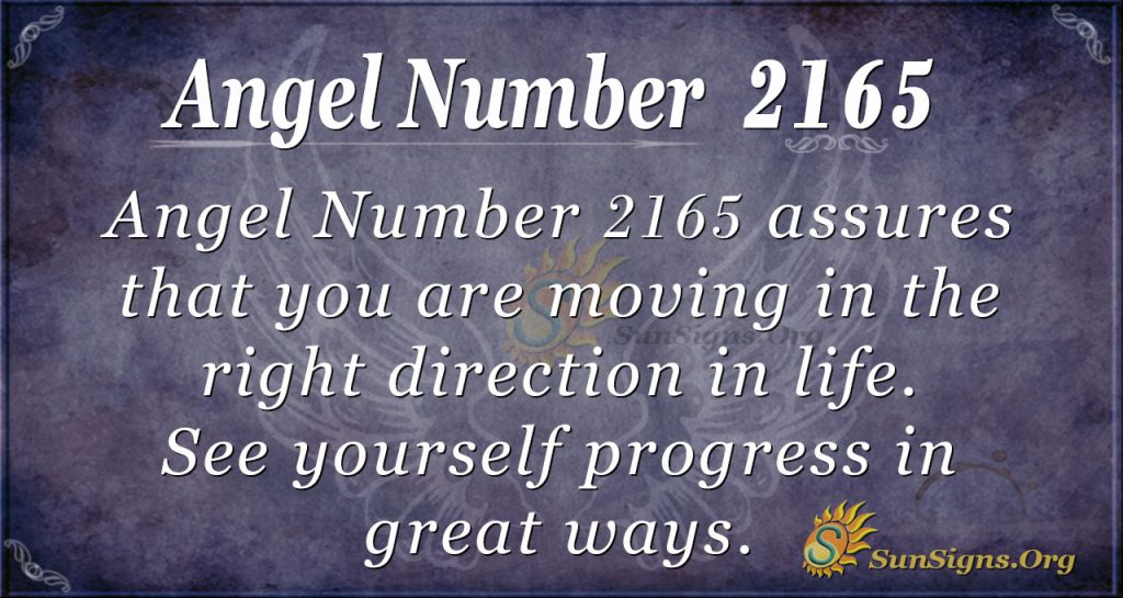 Angel Number 2165