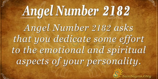 Angel Number 2182