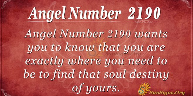 Angel Number 2190
