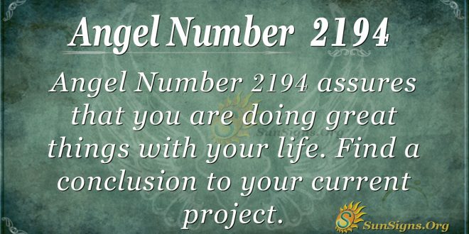 Angel Number 2194
