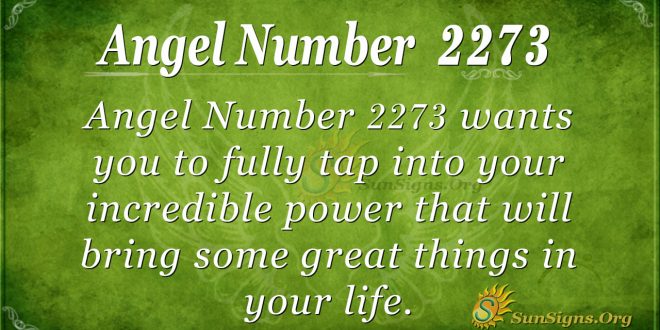 Angel number 2273
