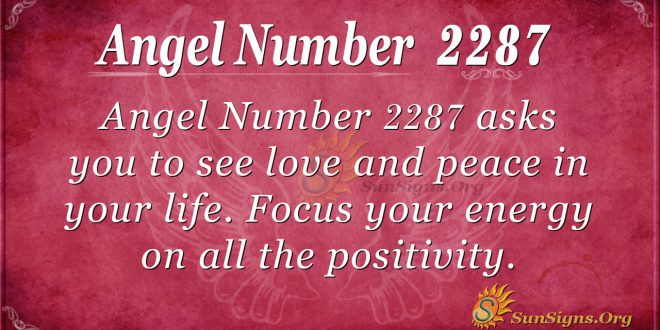 Angel Number 2287