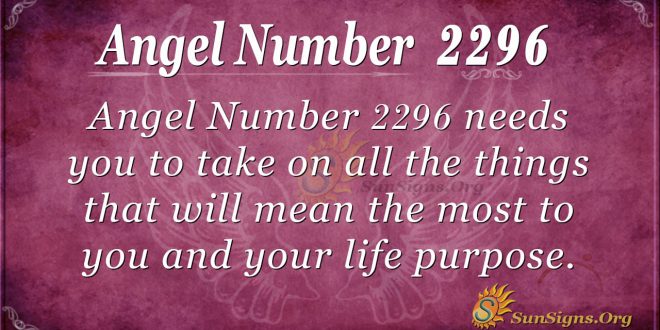 Angel Number 2296