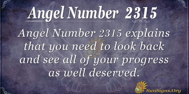 Angel number 2315